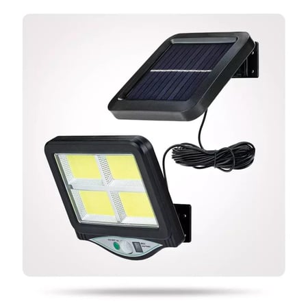 مصباح جداري شمسي BK-128-4COB مع مستشعر حركة 4COB وريموت وإضاءة قوية 4