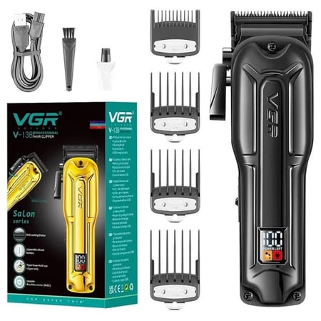 ماكينة حلاقة VGR V-138 احترافية بمحرك BLDC وشفرات DLC وبطارية قوية  5