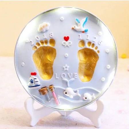 عجينة البصمة لطباعة بصمة يد أو قدم الطفل للذكرى