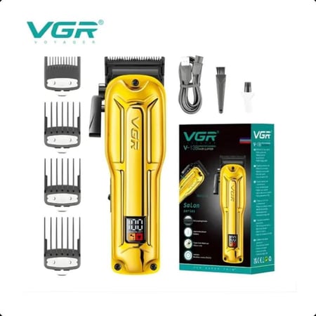 ماكينة حلاقة VGR V-138 احترافية بمحرك BLDC وشفرات DLC وبطارية قوية  8