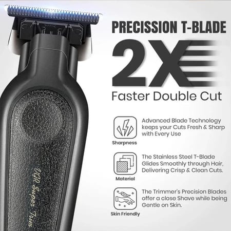 ماكينة حلاقة VGR V-995 احترافية بطارية 300 دقيقة وشفرات ستانلس  3