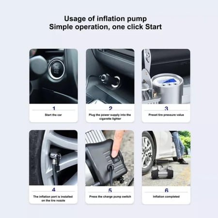 ماطور هواء ابو جمل بقوة 2 بستم مع محرك مباشر بأسطوانة مزدوجة للسيارات