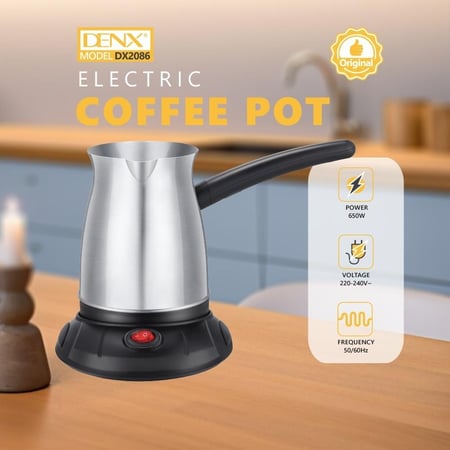 غلاية قهوة كهربائية DENX DX2086 ستانلس ستيل 3