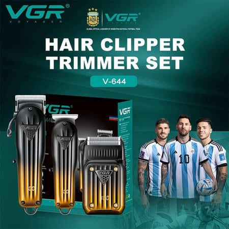 طقم حلاقة VGR V-644 احترافي 3 في 1 قابل للشحن USB مع شاشة LED  3