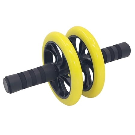 عجلة التمارين الرياضية مع مقابض إسفنجية مريحة .