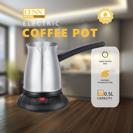 غلاية قهوة كهربائية DENX DX2086 ستانلس ستيل 2