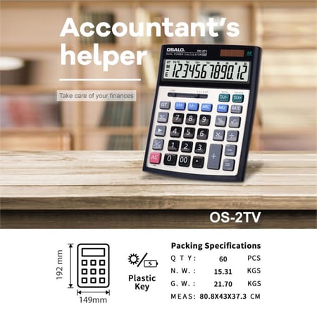 آلة حاسبة مكتبية OSALO OS-2TV 4