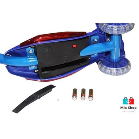 سكوتر بسلة ثلاثي العجلات للأطفال من الجنسين - ازرق