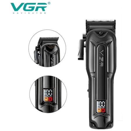 ماكينة حلاقة VGR V-138 احترافية بمحرك BLDC وشفرات DLC وبطارية قوية  1