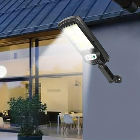 مصباح الطاقة الشمسية COB BK-818-6 مع مستشعر حركة، مقاوم للأمطار لإضاءة الحدائق والممرات والمناطق الخارجية