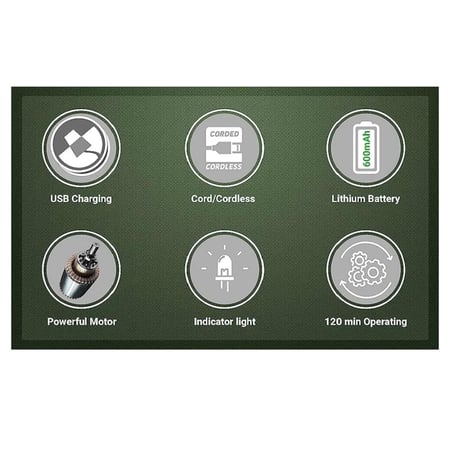 ماكينة حلاقة VGR-071 الفضية للرجال تشذيب دقيق وشحن USB سريع 4