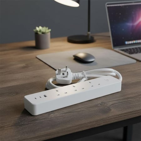 مشترك كهرباء TradaMax 2000 واط مع USB 2.1A وكابل 5 متر وحماية  4