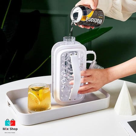 قالب مكعبات الثلج 2 في 1 يوفر نحو 17 كرة ثلج ويعمل كزجاجة مياه 4