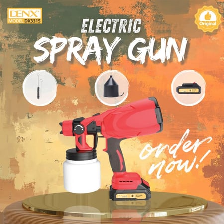 بخاخ دهان كهربائي DENX DX3315 بقوة 800 واط وسعة خزان 800 مل للدهان  2