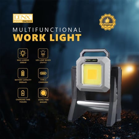 كشاف عمل DENX DX2333 متعدد الوظائف بقوة 3000 لومن 3