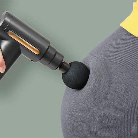 جهاز مساج كهربائي محمول لتدليك العضلات مع 4 رؤوس وبطارية تدوم طويلا  3