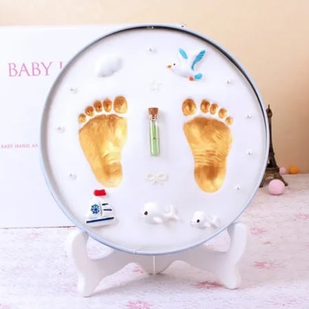 عجينة البصمة لطباعة بصمة يد أو قدم الطفل للذكرى