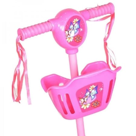 سكوتر بسله ثلاثي العجلات للأطفال من الجنسين - بينك