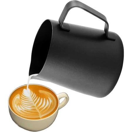 ابريق حليب من الفولاذ المقاوم للصدأ بسعة 350 ملل و 600 ملل