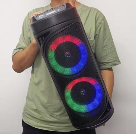 مكبر صوت ZQS6212 ببطارية 3000 مللي أمبير مع إضاءة LED وميكروفون سلكي 5