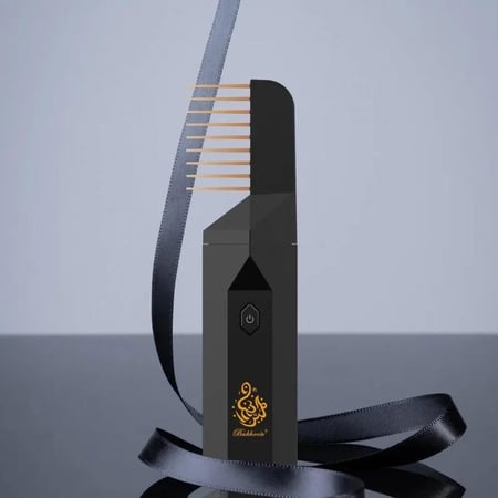 مبخرة الشعر الالكترونية مزودة بمشط مخصص لتبخير الشعر وقابلة لإعادة الشحن
