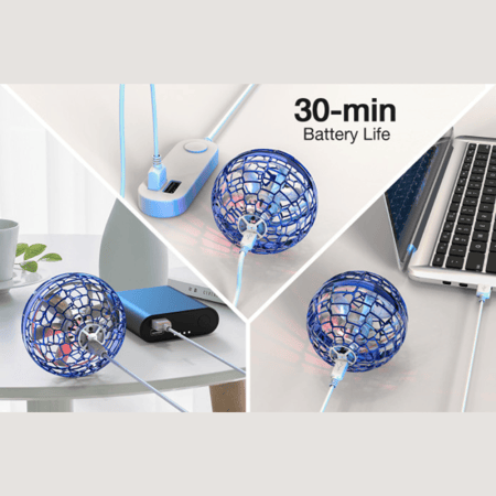 الكرة الدوارة الذكية بالاستشعار باللمس والشحن عبر USB مع الأضواء الملونة مناسبة للأطفال والكبار .