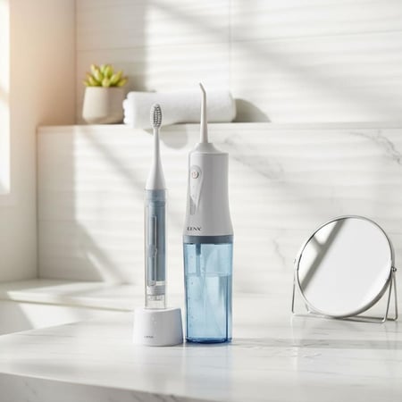 طقم العناية بالأسنان DENX DX2524 بخزان ماء 190 مل وبطارية 50 يوم 9