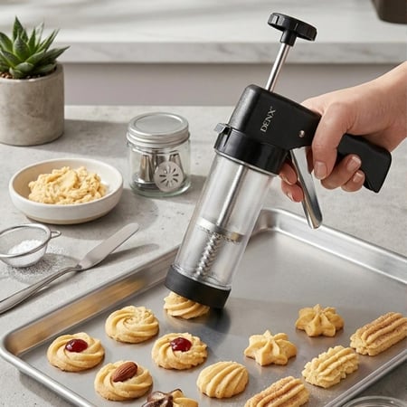 مسدس صنع الكوكيز 16 في 1 DENX DX3432 لتشكيل البسكويت بسهولة  4