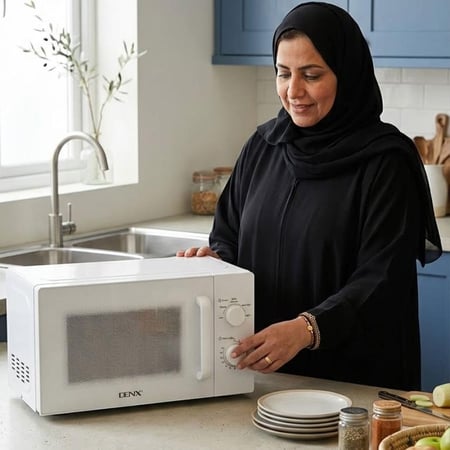 ميكروويف DENX DX4301 سعة 20 لتر بقوة 1150 واط مع 5 مستويات طاقة  4