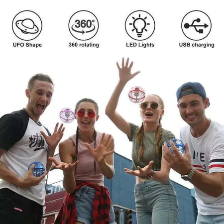 الكرة الدوارة الذكية بالاستشعار باللمس والشحن عبر USB مع الأضواء الملونة مناسبة للأطفال والكبار .