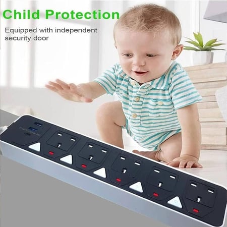 توصيلة كهربائية TradaMax بـ5 مخارج USB كابل 5م 2