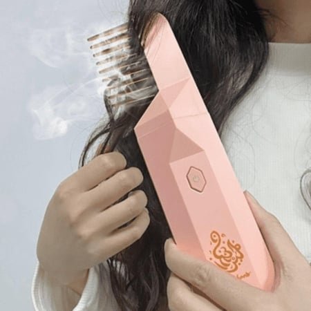 مبخرة الشعر الالكترونية مزودة بمشط مخصص لتبخير الشعر وقابلة لإعادة الشحن