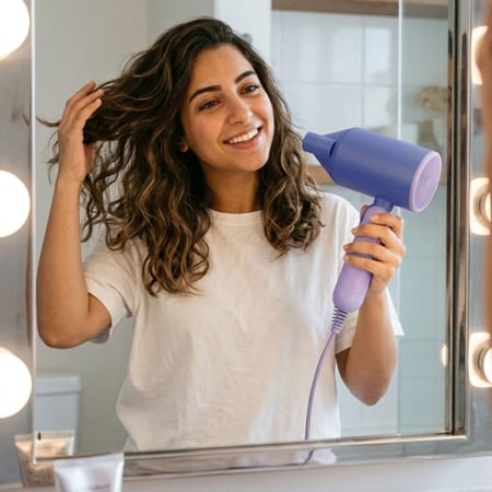 مجفف شعر AB Wakeel قابل للطي بتدفق هواء قوي وتصميم مدمج للسفر  2