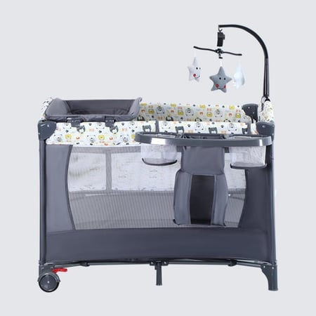 سرير ومحبس لعب متنقل متعدد الاستخدام