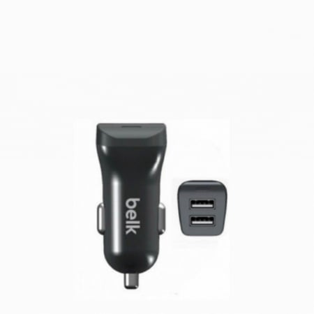 راس شاحن سيارة مخرجين USB بقوة  24 واط ماركة Belk