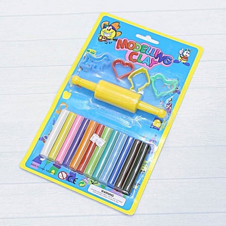 طقم صلصال ملون مقاس كبير مع قوالب