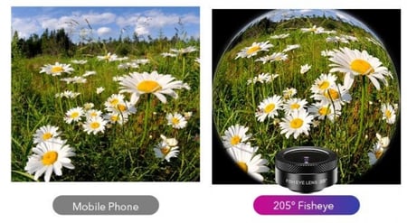 طقم عدسات للهواتف الذكية 6 في 1 ميكرسكوب تقريب 22 مرة