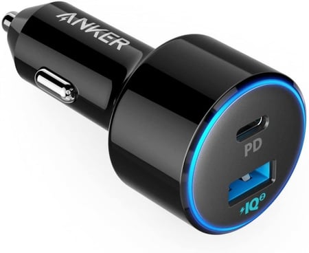 شاحن للسيارة من أنكر منفذين  USB /PD شحن فائق السرعة 30 واط