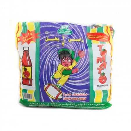 منتفخات الذرة بنكهة الكاتشب والفلفل