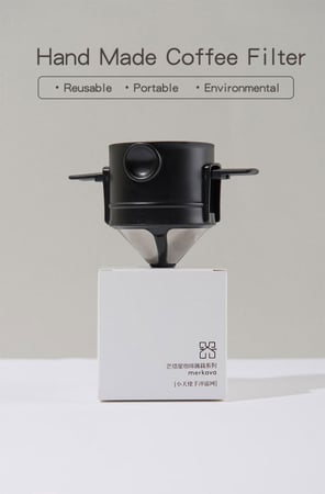 مرشح القهوة المحمولة 304 الفولاذ المقاوم للصدأ بالتنقيط حامل الشاي والقهوة سلال قمع قابلة لإعادة الاستخدام لتحليل الشاي وحامل منقط القهوة