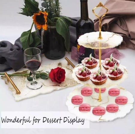 قالب سيليكون حامل تقديمات / قوالب  الريزن ( 3 قطع + حامل )