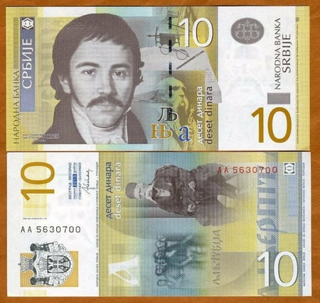 صربيا فئة 10 دينار أنسر