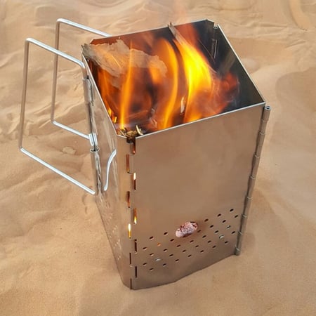 مشب فحم وحطب