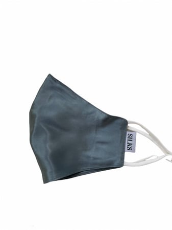 كمامة الحرير الطبيعي - رمادي غامق