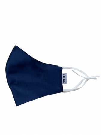 كمامة الحرير الطبيعي -كحلي