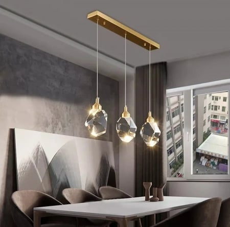 ثريا ثلاثية حجر كريستال