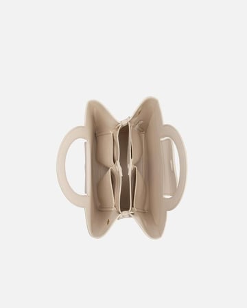 شنطة نسائية واسعة بلون أبيض