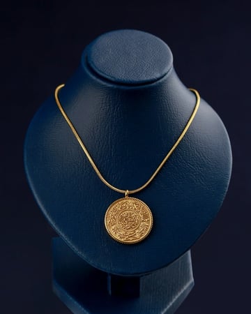 سلسال نسائي متفرد بلون ذهبي.