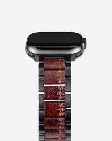 سوار ساعة آبل من الستيل والخشب