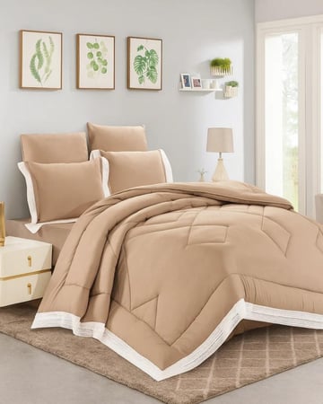 لحاف كينج ستريم لايف 6قطع بني طرف كلفة